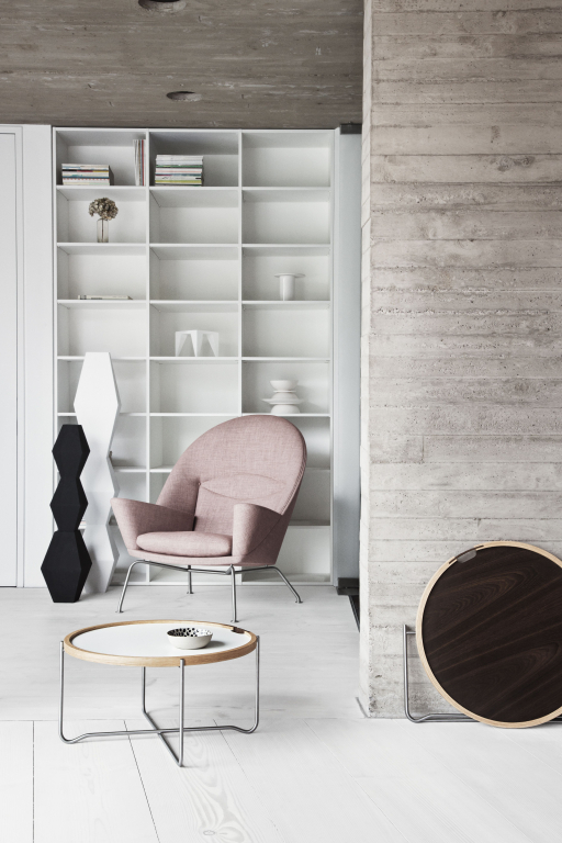 Carl Hansen & Son CH417 Tray salontafel 62 geolied eiken, white/black laminate