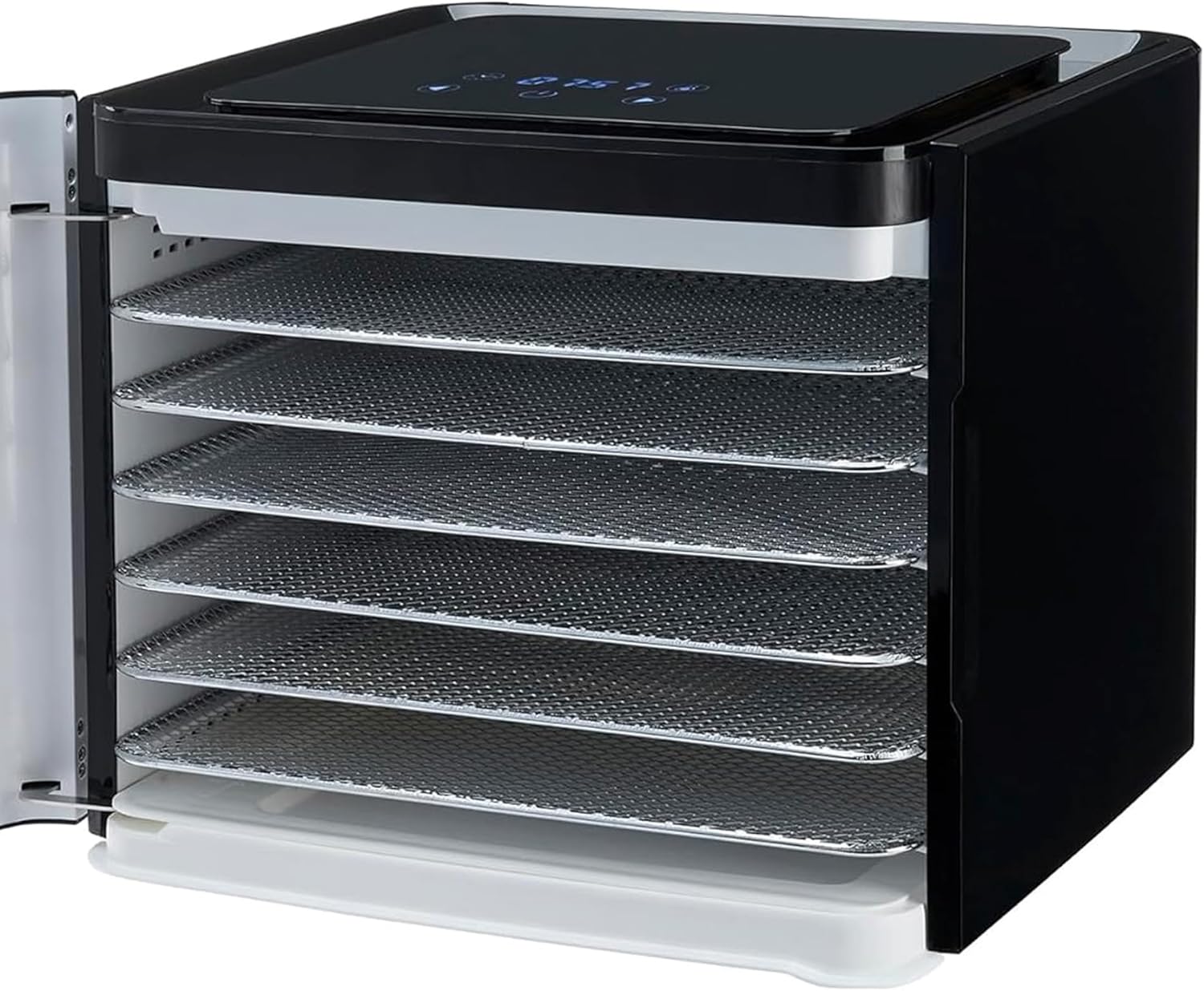 Nebula Lebensmittel Dörrgerät Mit 6 Edelstahlschalen | LED-Touch Control Design, Einstellbare Digitale Temperatur 35-70 °C & 48-Stunden-Timer | Dörrautomat Für Obst, Gemüse, Fleisch Und Mehr | 400W