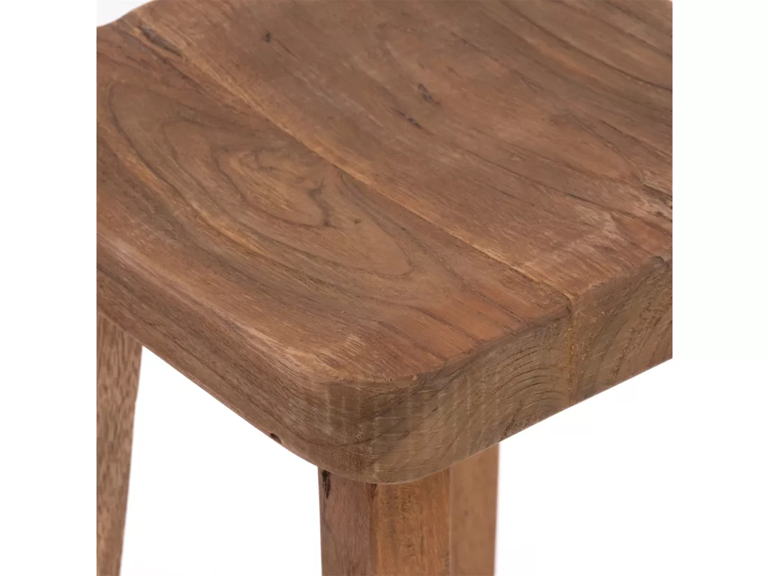 TABOURET Loup Bois massif couleurs naturelles