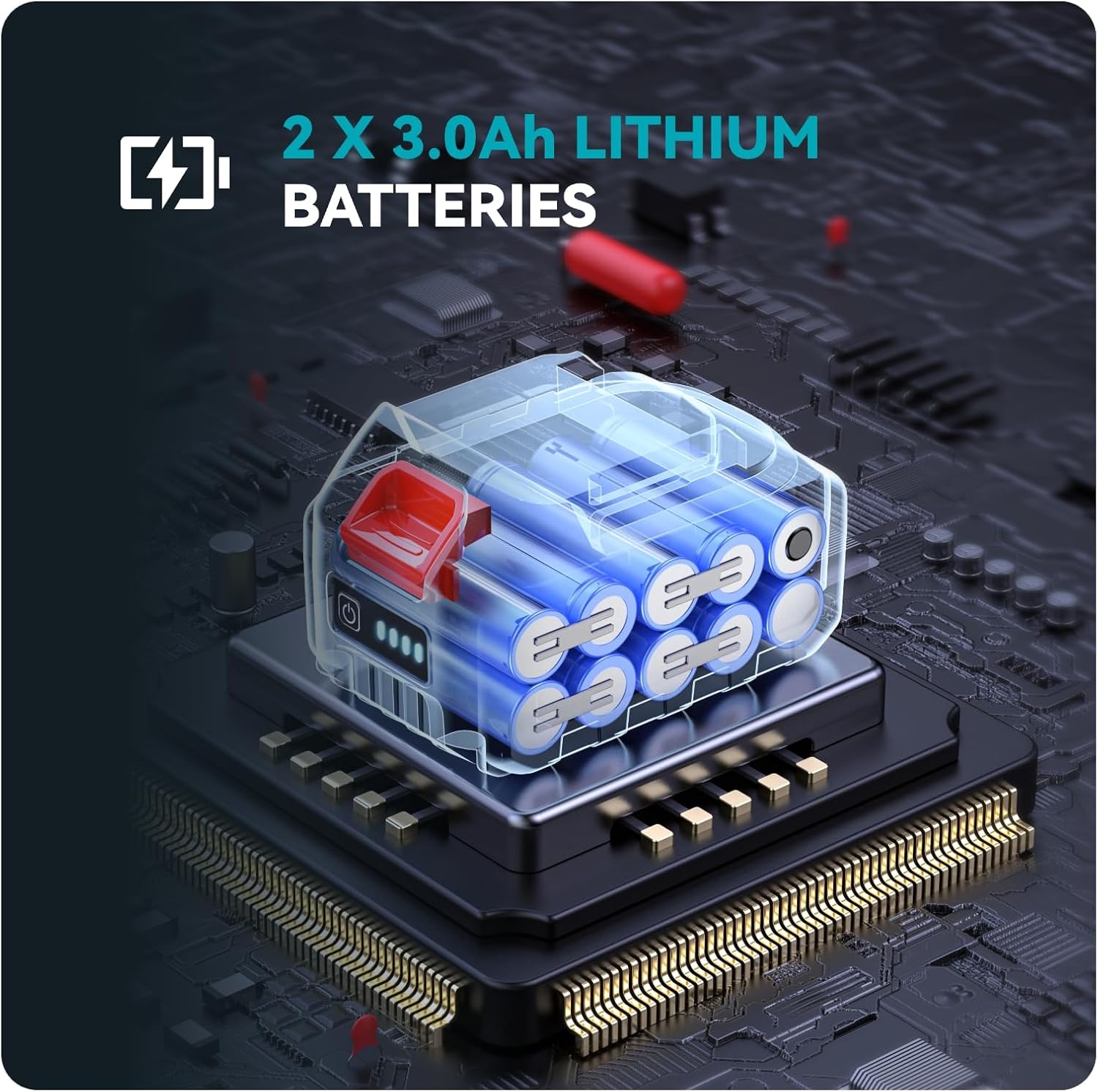 Yofidra 2 in 1 Akku Kettensäge & Mini Kettensäge, 6 Zoll Bürstenlose Elektrische Teleskop Astsäge mit 2 x 3000mAh Akkus, Abnehmbarer Verlängerungsstange bis zu 4,6M, zum Baumzweige & Astschneiden