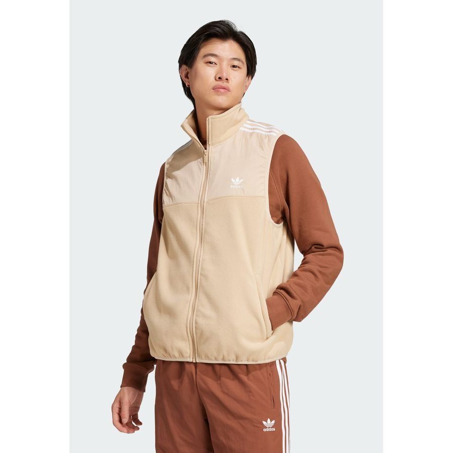 Adidas Original Veste sans manches micro-polaire Adicolor 3 bandes