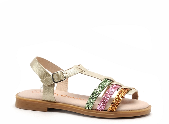 Lola  canales nu pieds enfant 4120 or