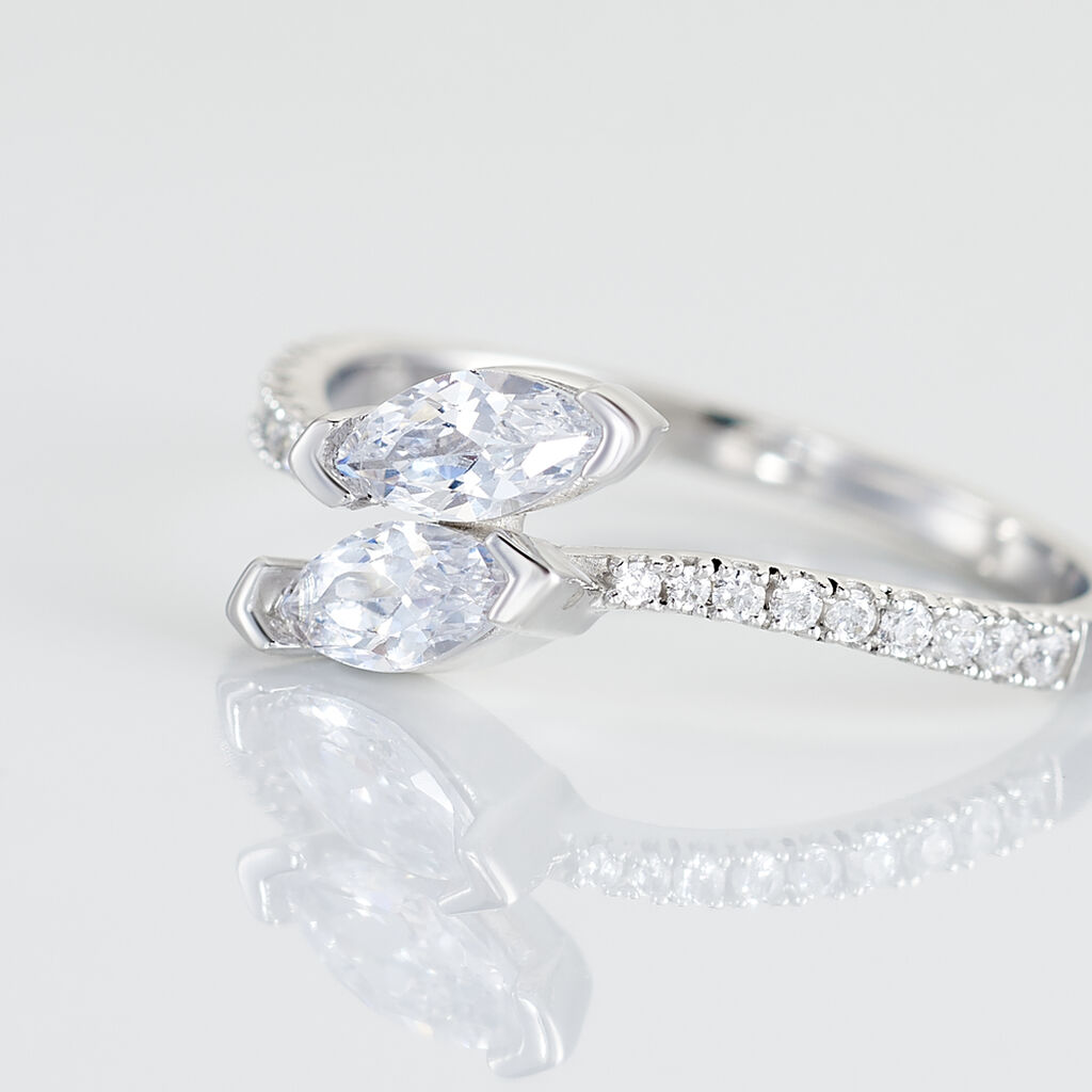 Bague Nevarte Argent Blanc Oxyde De Zirconium