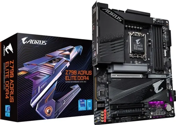 AORUS Z790 ELITE DDR4 - 1.0 - bundkort - ATX - LGA1700 sokkel - Z790 Chipset - USB-C 3.2 Gen 2x2, USB-C 3.2 Gen2, USB 3.2 Gen 1, USB 3.2 Gen 2 - 2.5 Gigabit LAN - onboard grafik (CPU påkrævet) - HD Audio (8-kanaler)