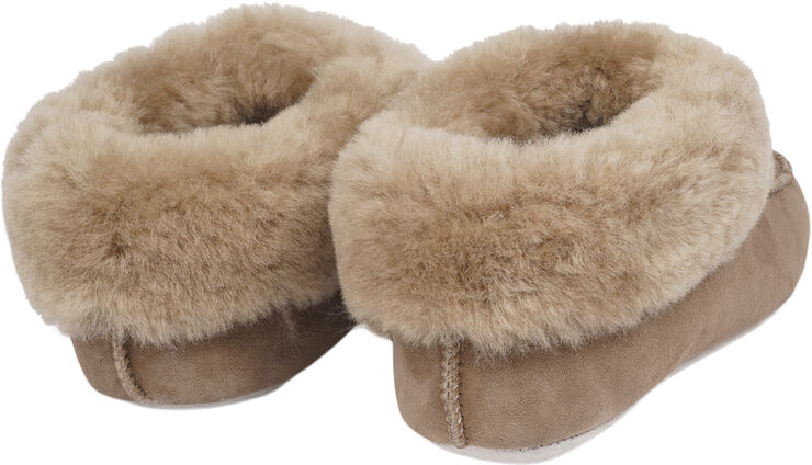 Lovelies API - DOUBLE FACED SHEARLING HIGH SLIPPERS Woodsmoke