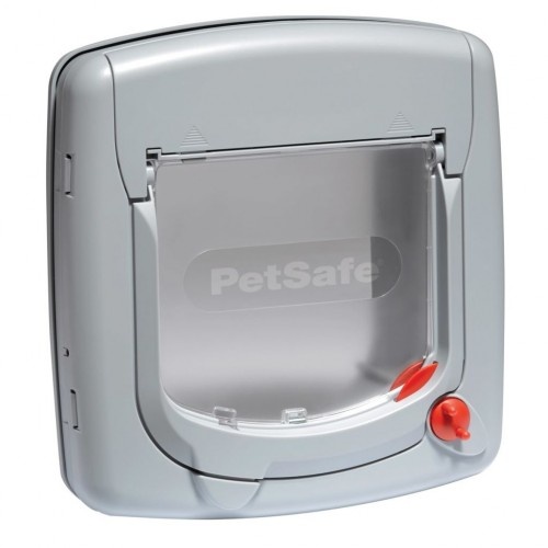 Porta para gatos manual Deluxe 340, cinza