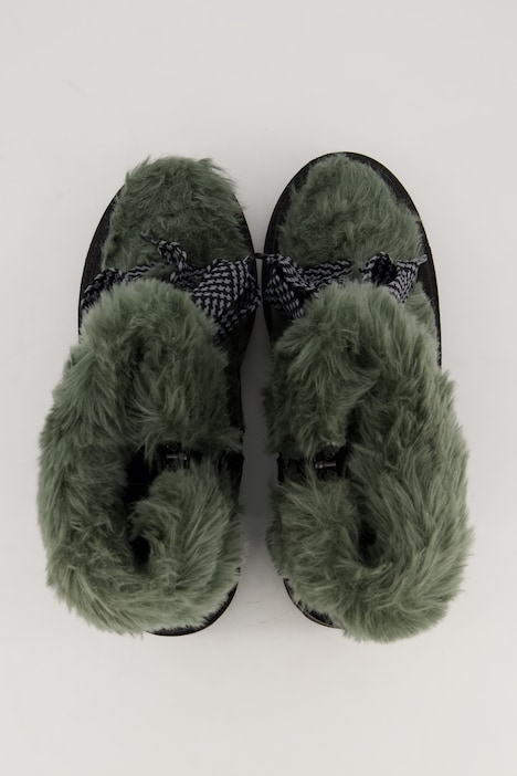 Lederboots, Veloursleder, Teddyfleece, Weite H