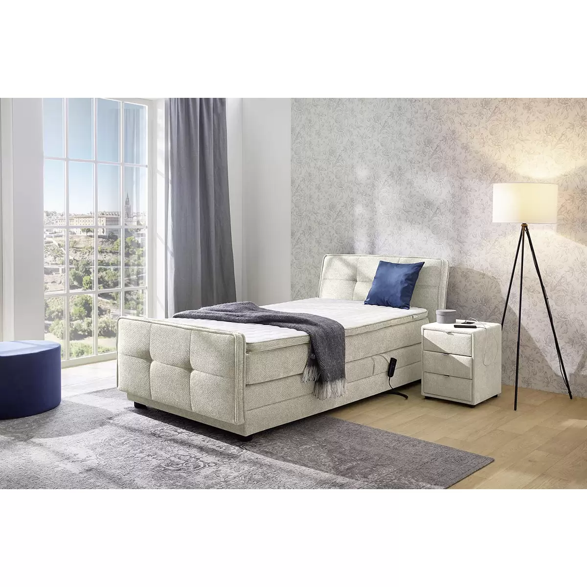 Boxspringbett Paulo 120x200 Beige