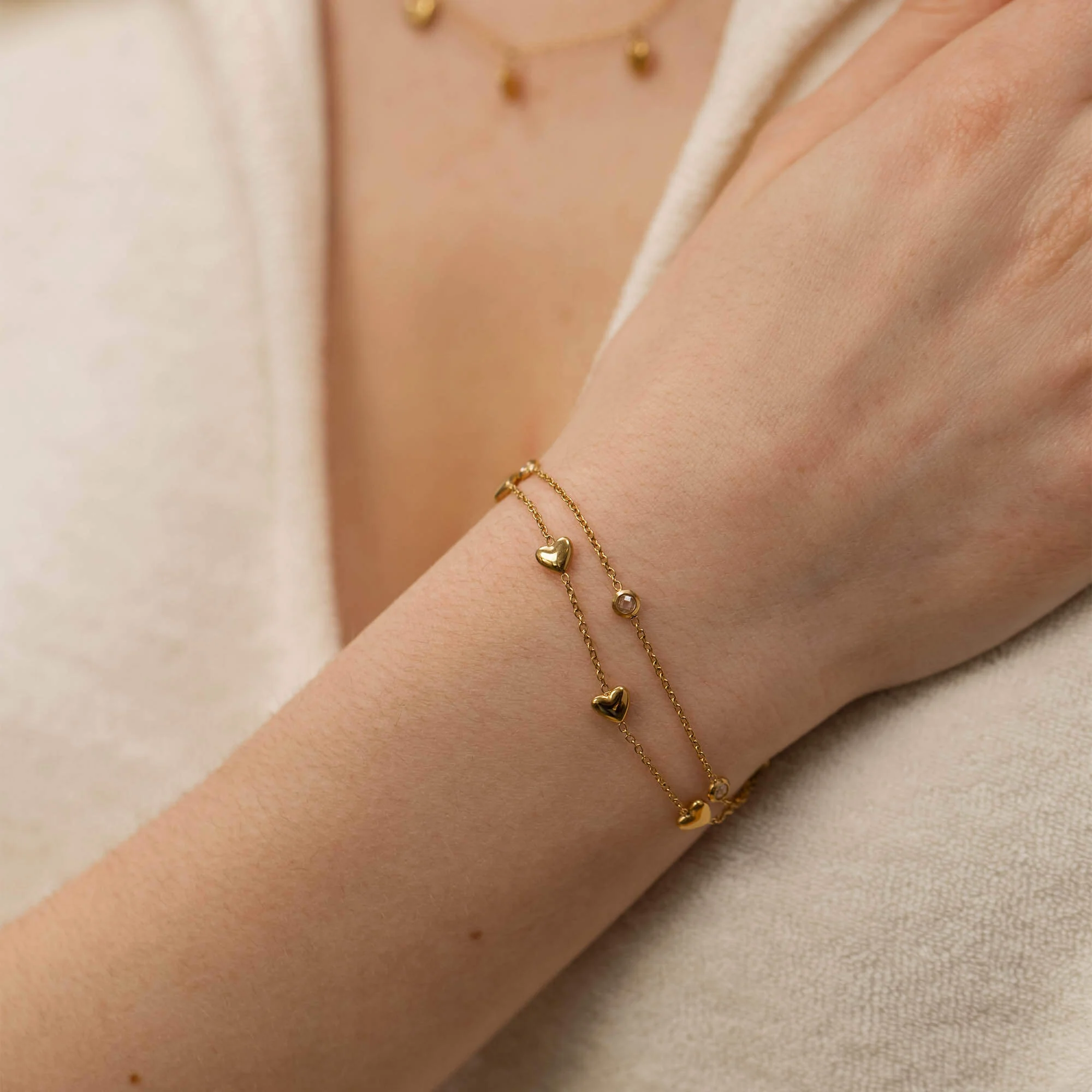 Glitter Heart Armband - PURELEI