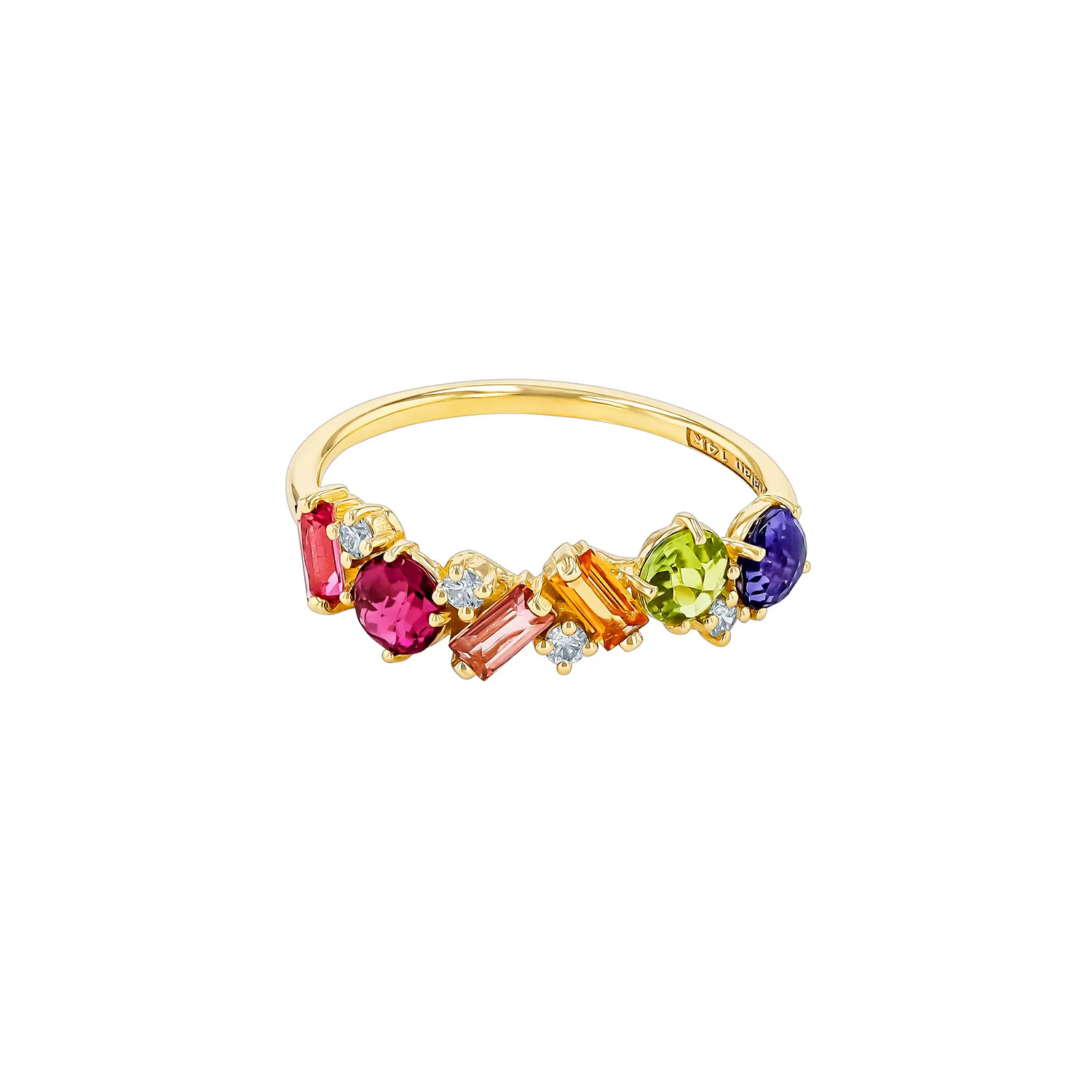 Suzanne Kalan Rainbow Amalfi Ring 14 kt. Guld 0,08 ct. PR512-YGRBW