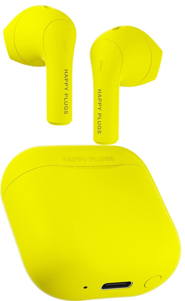 Happy Plugs Joy True Wireless in-ear høretelefoner (neon yellow)