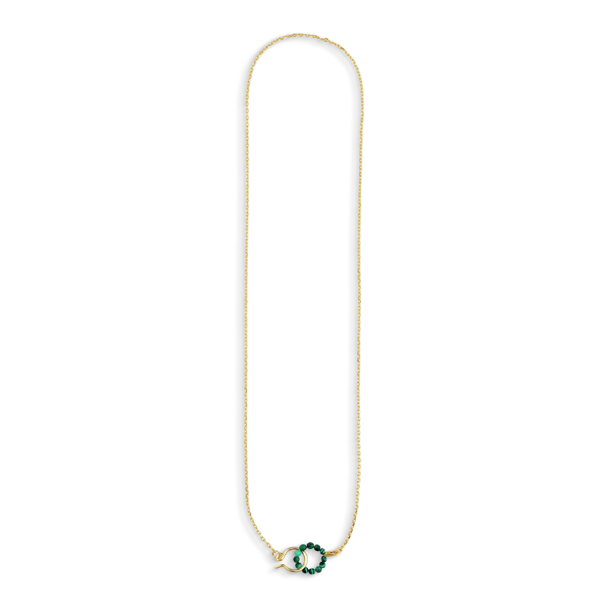 Jane Kønig  Bermuda Malachite Lock halskæde - guld