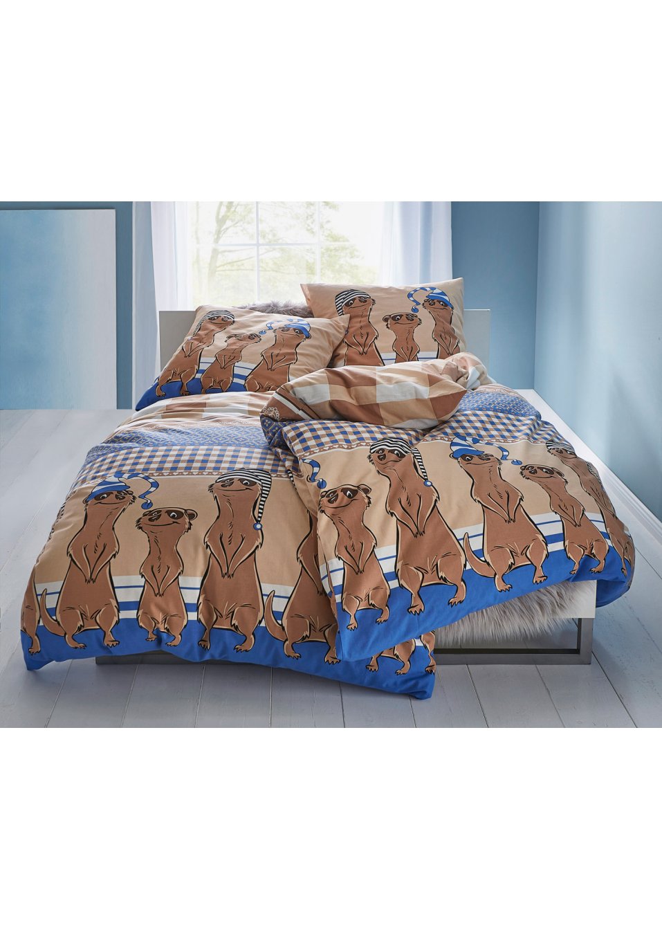 Parure de lit motif suricate