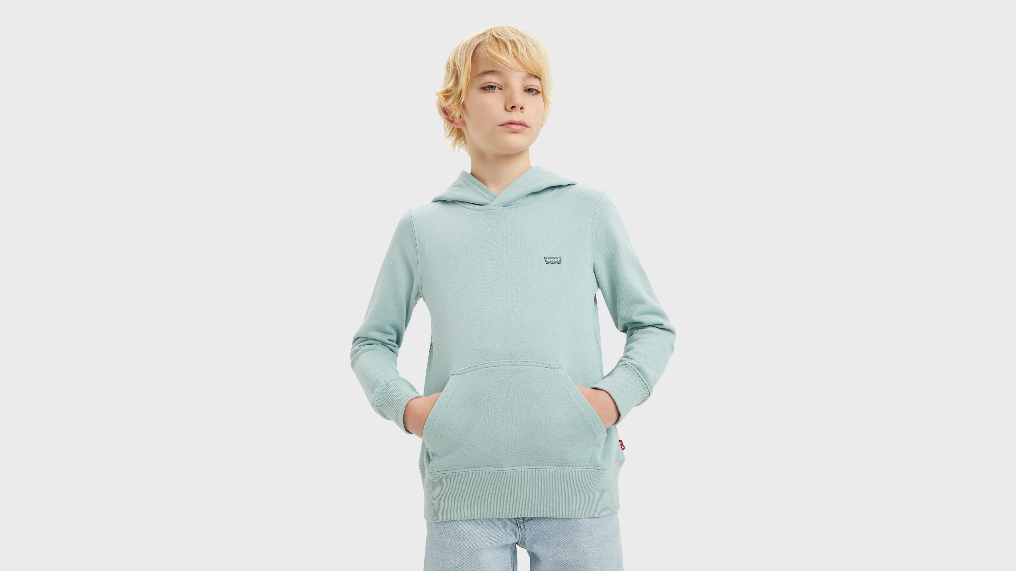 Ado sweat à capuche mini Batwing - Levi'S Blue Surf - Vert