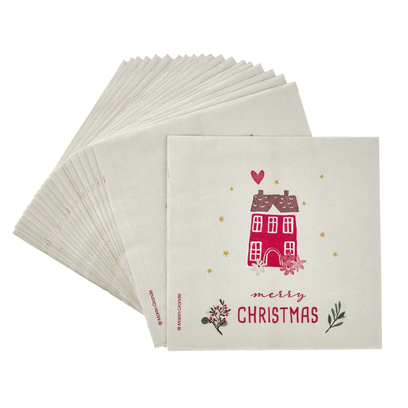 Weihnachtsserviette Haus, 20 Stück