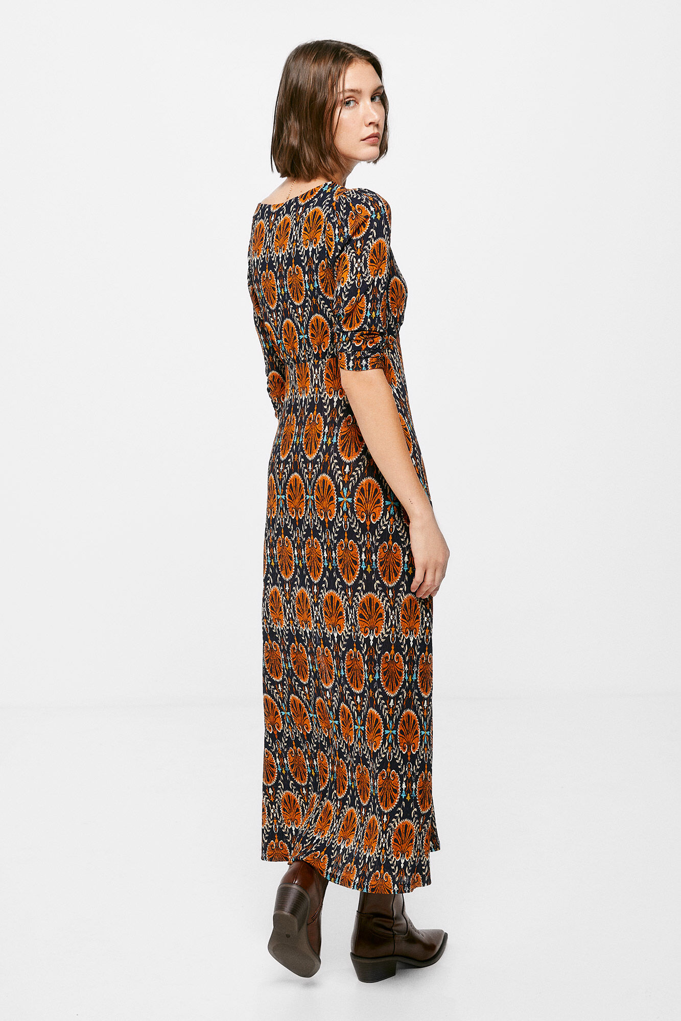 Vestido midi estampado