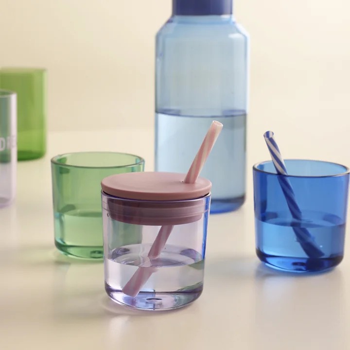 Design Letters - Kids Eco Trinkglas, grün (2er-Set)