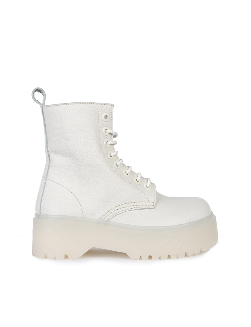 Beige Military Boots