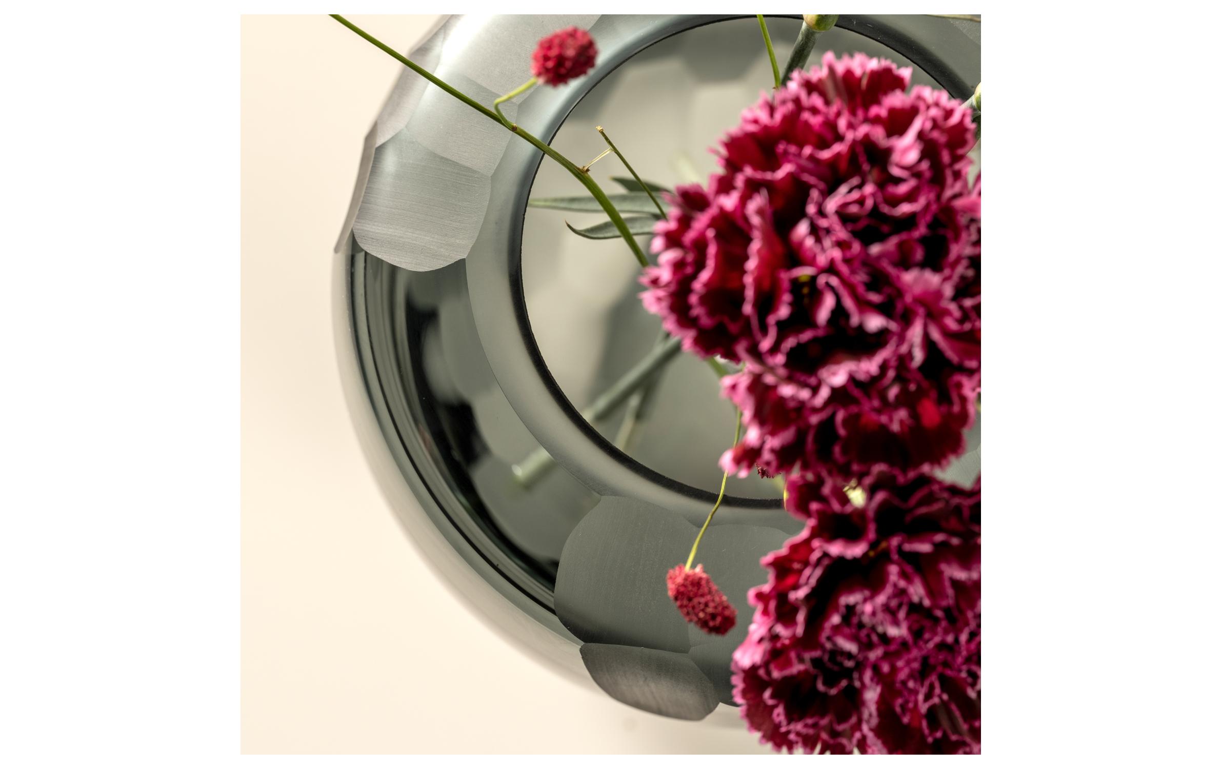 Vase Bellagio 19 cm, AnthrazitHandgemachte Blumenvase