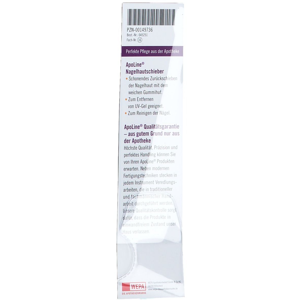 ApoLine® Gummihuf mit Nagelreiniger