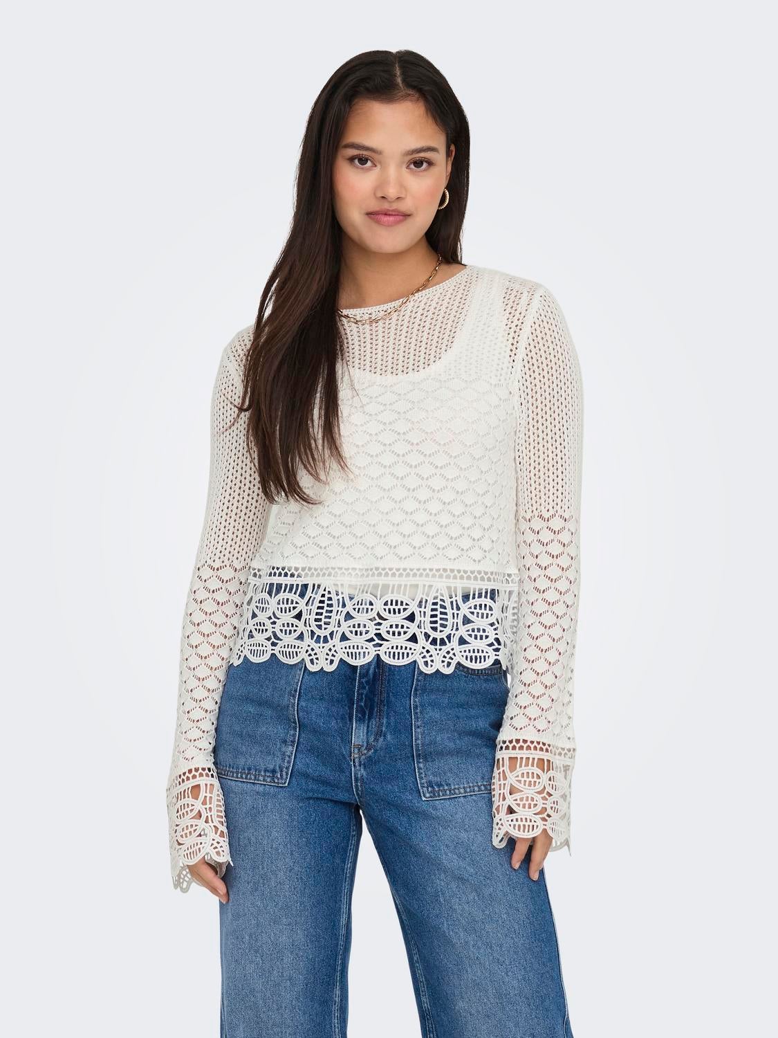 ONLADAH Strickpullover Cloud Dancer