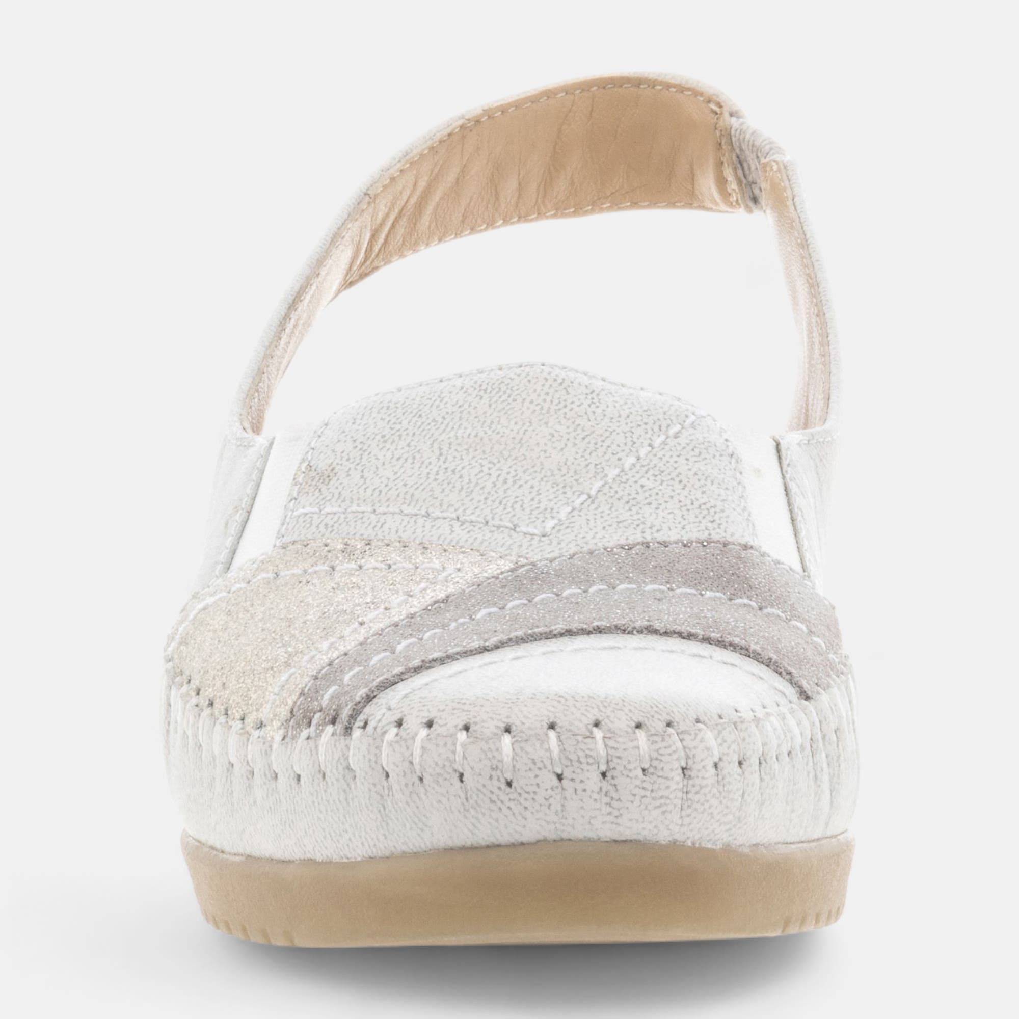 Escarpins pieds sensibles Femme en cuir blanc