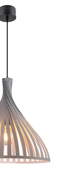 Suspension Crozon GoodHome E27 gris foncé