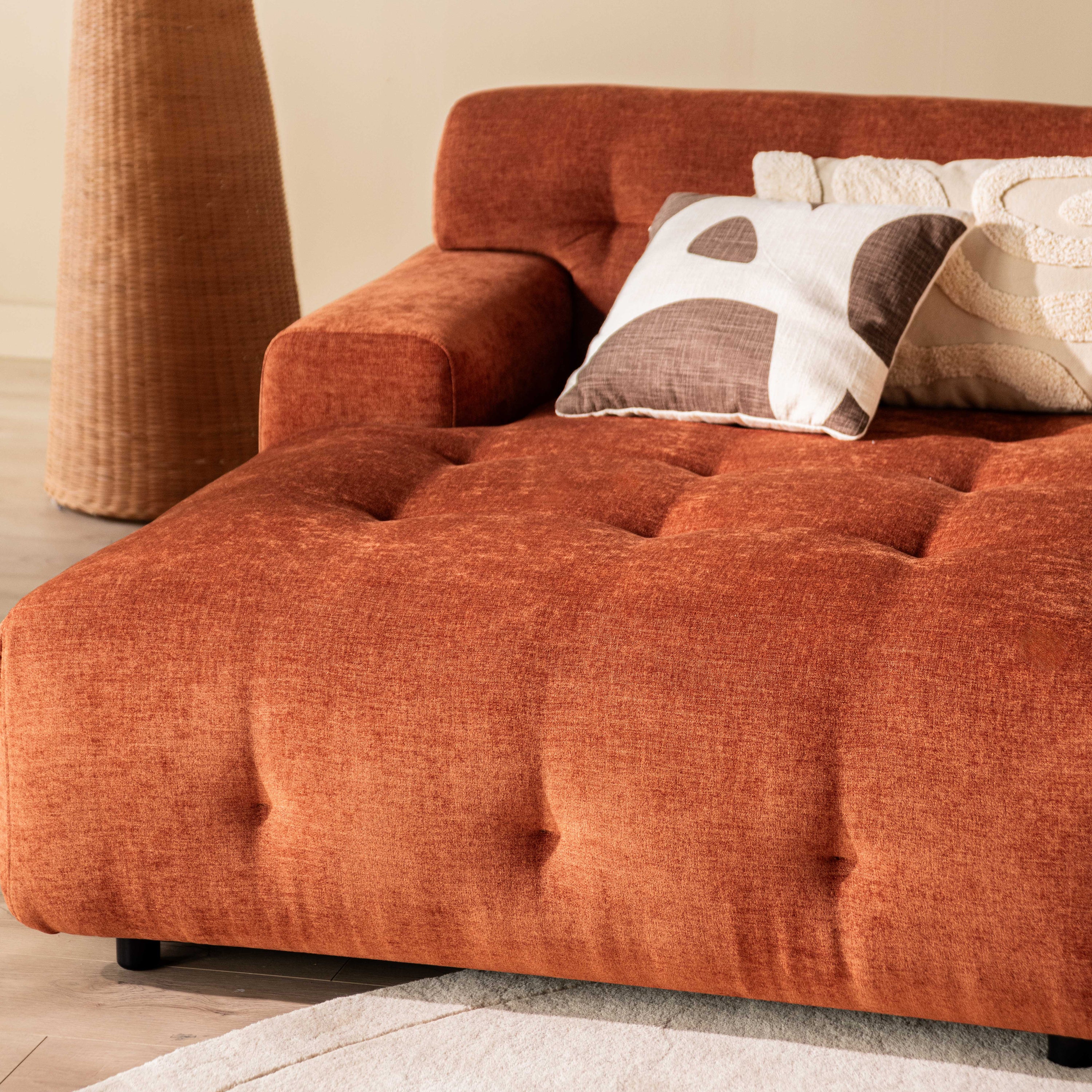 by fonQ Ruby Hoekbank met Chaise Longue Links - Terra