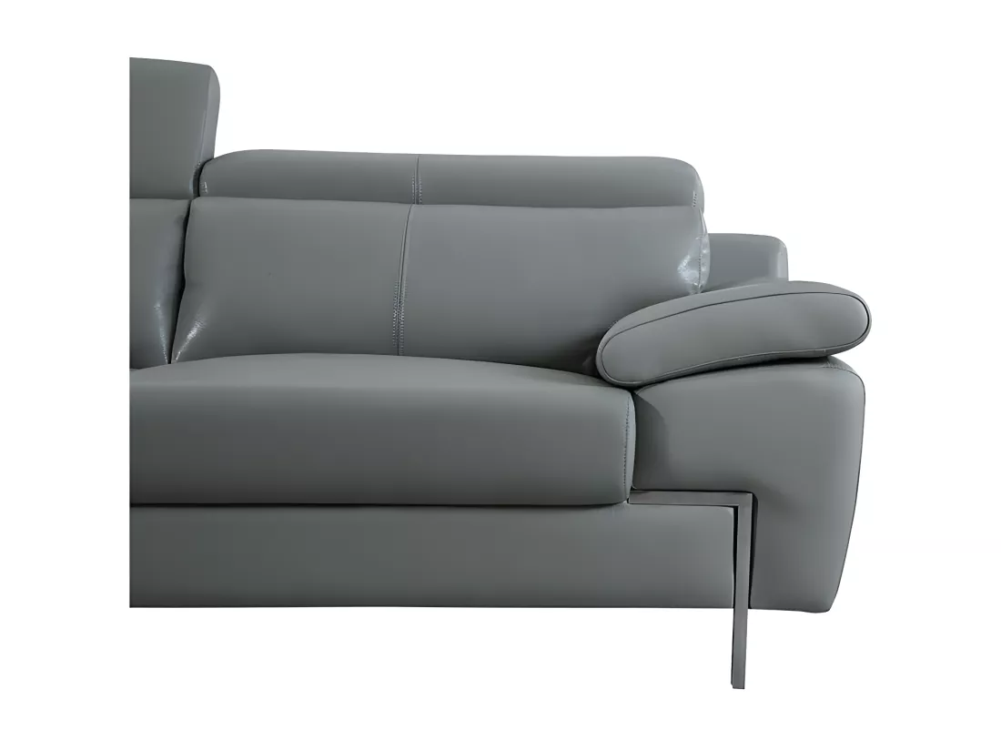 Fauteuil Cuir Design KARE Gris