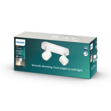 Philips duospot Star wit - Incl 2X LED 3W dimbaar