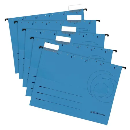 Herlitz Hängemappe A4 blau 5er seitlich offen