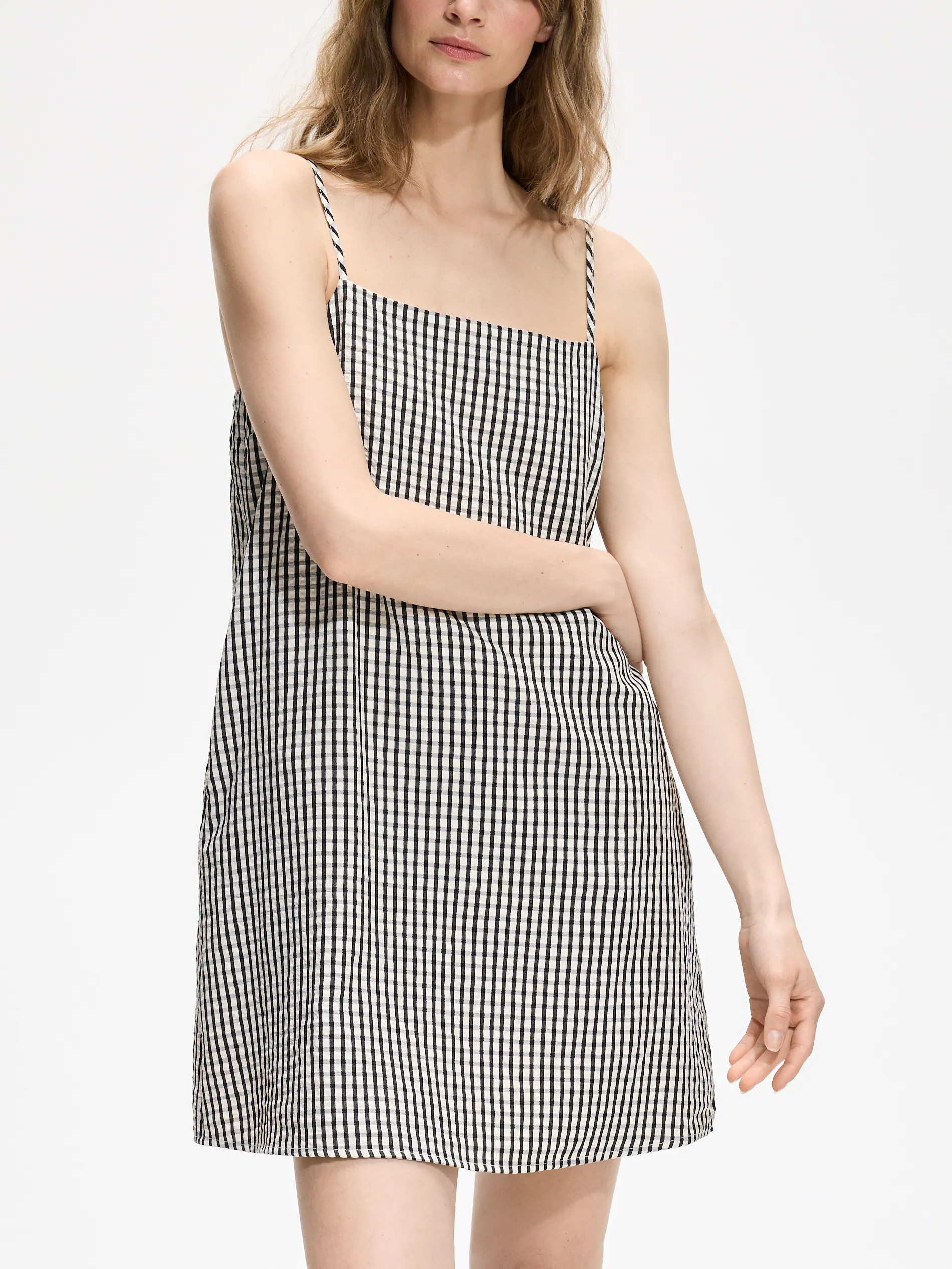 Checked mini dress