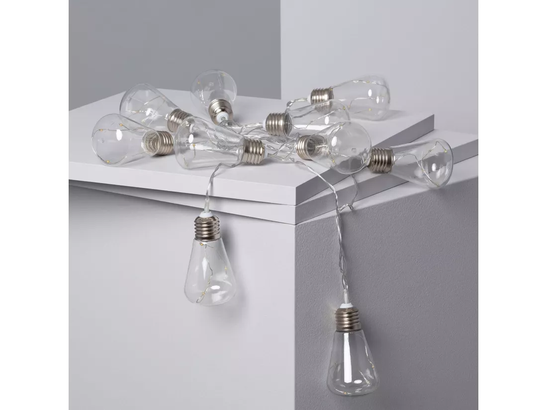 Guirlande d'Ampoules LED Edison 2m Blanc Chaud 3000K