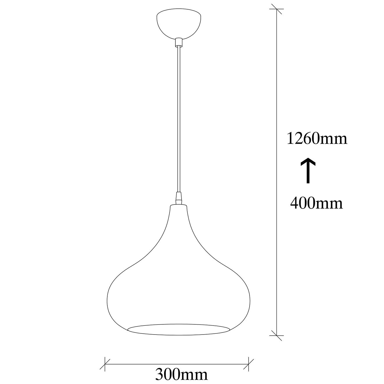 Opviq Suspension Saglam noir/doré - 30x126 cm