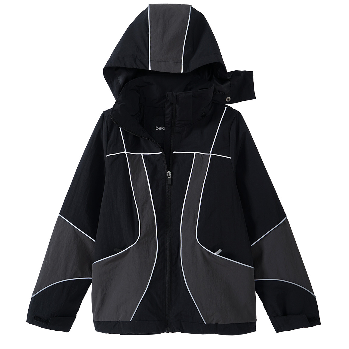Beatwear Kinder Sport-Jacke mit abnehmbarer Kapuze schwarz