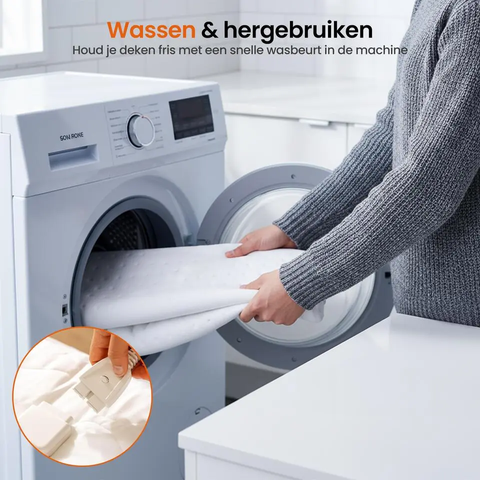 Goliving Elektrische Onderdeken - 1-Persoons - Warmtedeken - Elektrische Deken