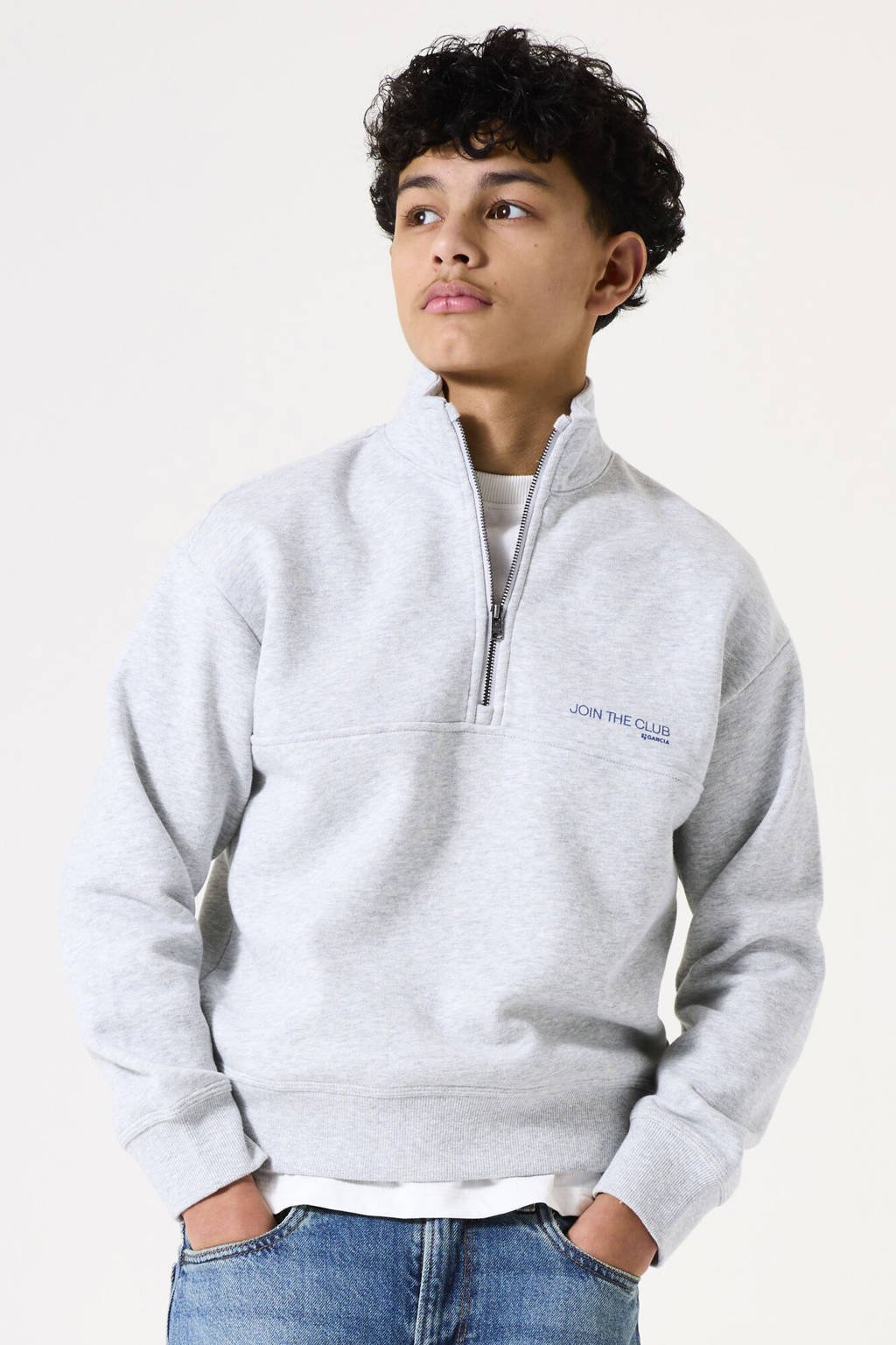 Garcia sweater grijs melange