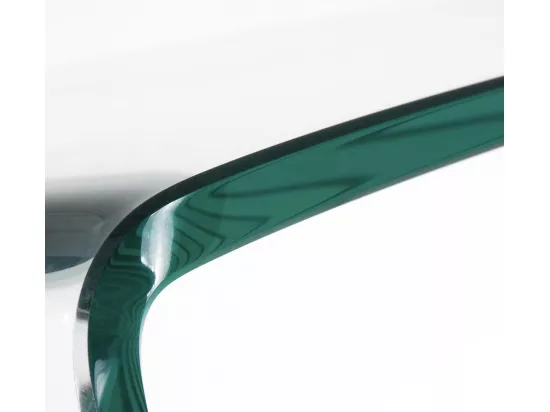 Table basse verre trempé transparent Sontarne 110cm