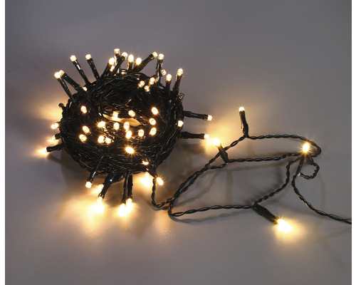 Lafiora lichtsnoer 11,85 m + 10 m aansluitsnoer 80 LED's warm witte lichtkleur incl. timer en dimmer