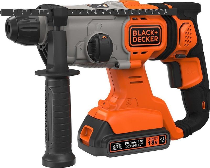 BLACK+DECKER BCD900E2K-QW Boorhamer - 18V - 2x 2.5Ah - Inclusief Koffer