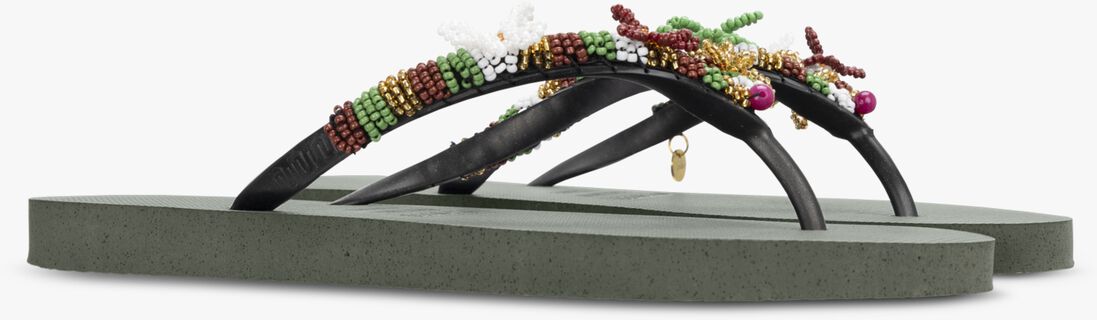 UZURII groene uzurii teenslippers las dalias gold