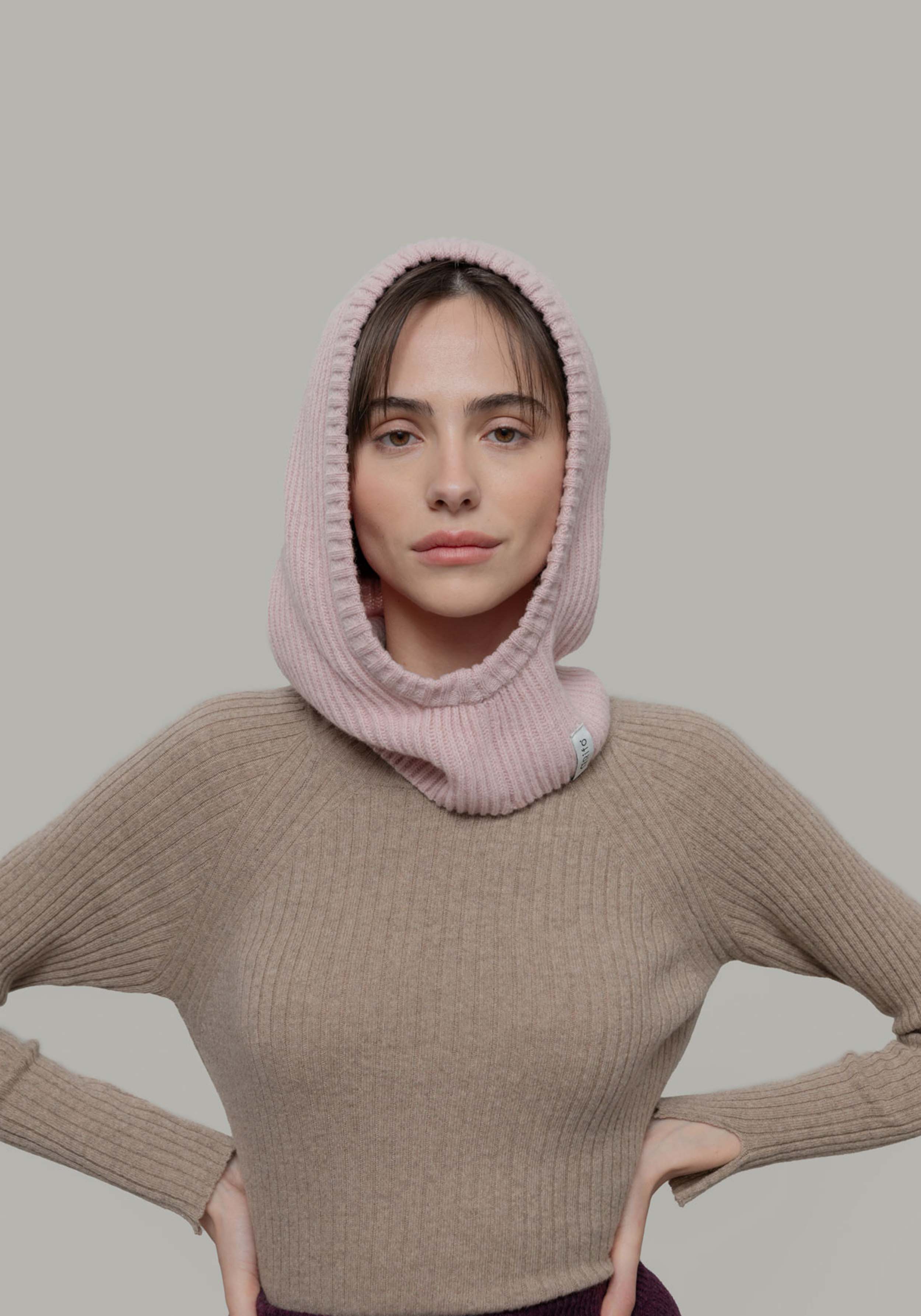 Rifo Sturmhaube Kaschmir Balaclava Marika Pink Blush