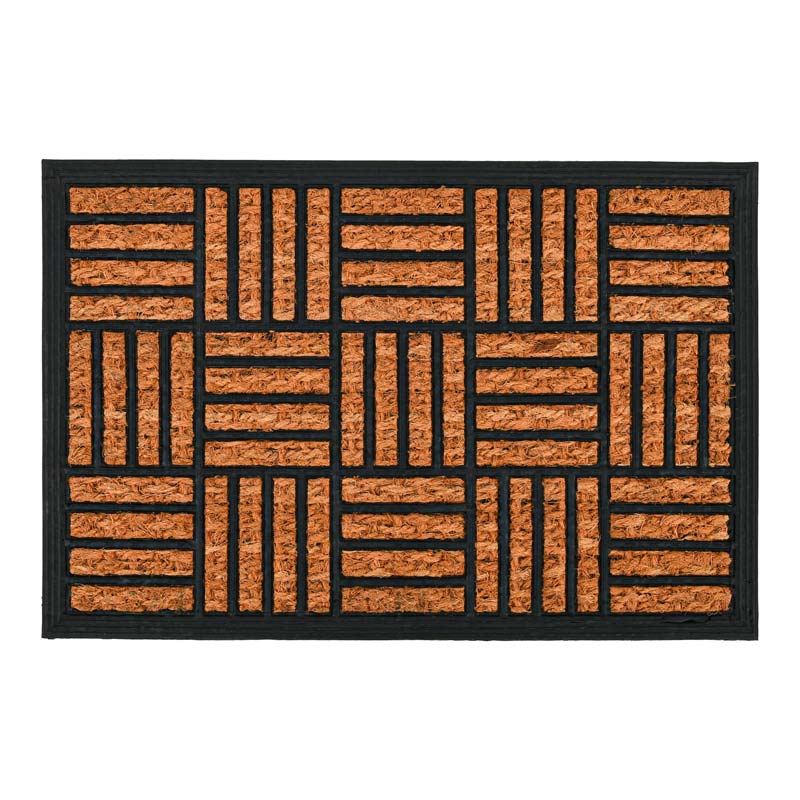 Tapis rayures en coco