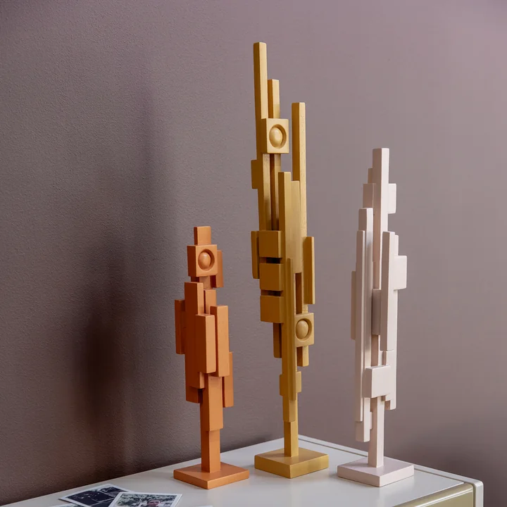 HKliving - Skyline Skulptur, L, mustard
