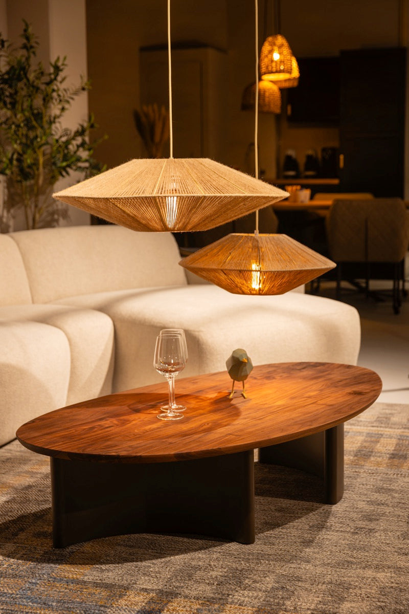 ETH Milou Hanglamp Zand 50cm Incl Creme pendel 3 meter