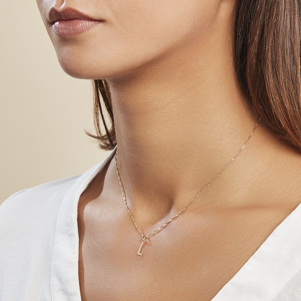 Pendentif Ionia Lettre Or Jaune