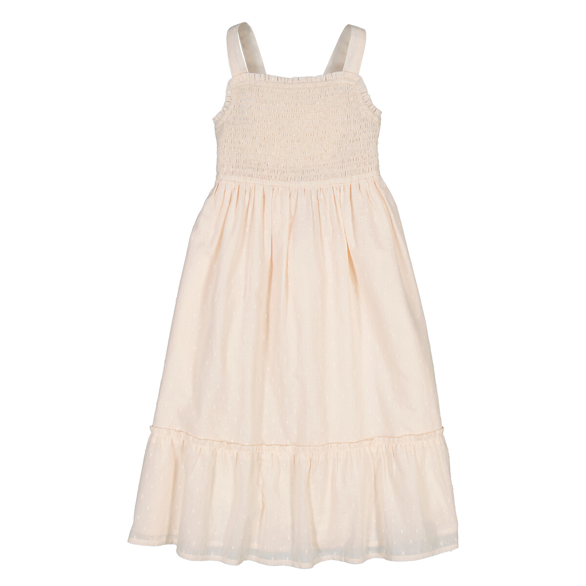COLEÇÕES LA REDOUTE<br>Vestido de cerimônia com alças e franzido