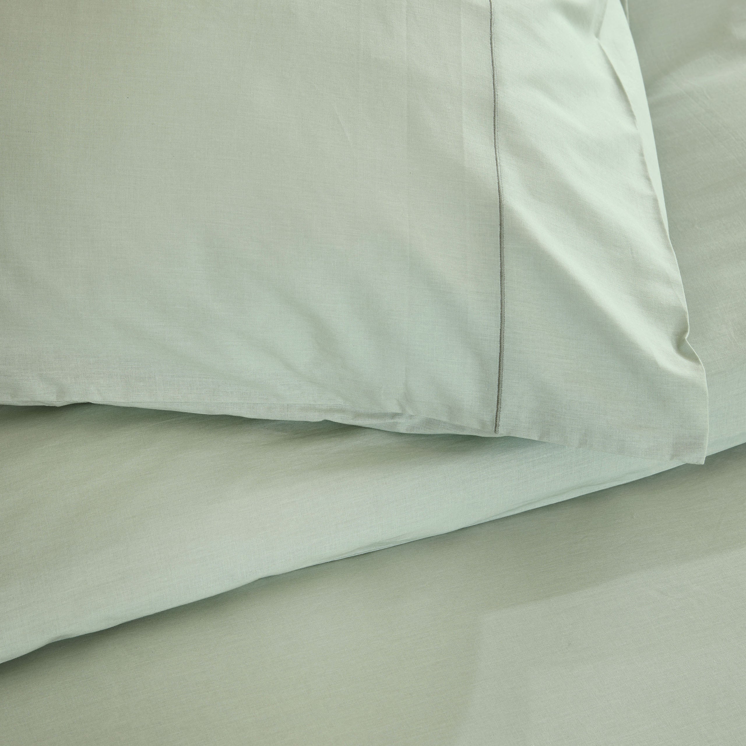 Walra Remade Uni Essence Dekbedovertrek 240 x 220 cm - Groen