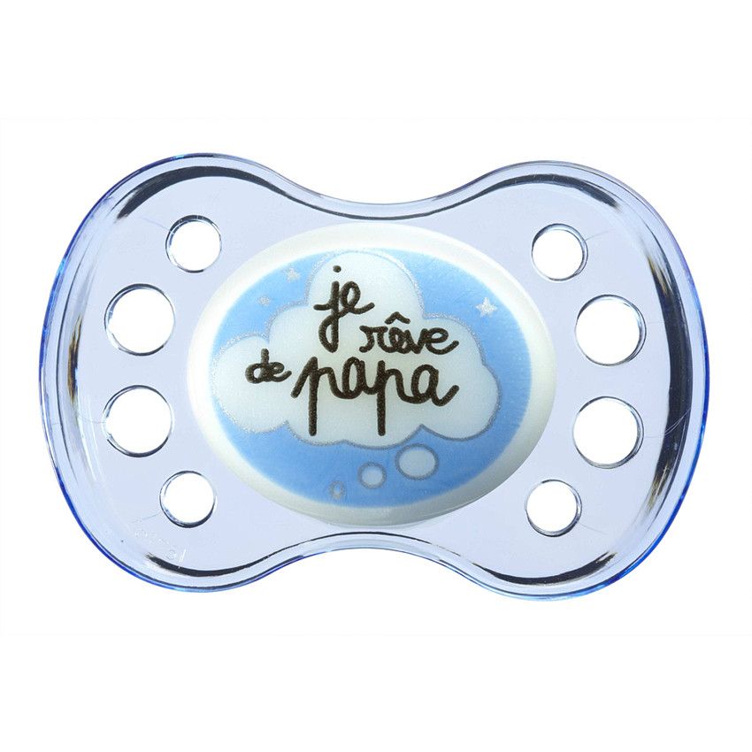 Sucette 2eme age nuit silicone - Blanc