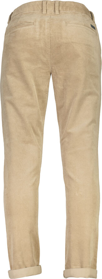 Lindbergh Cropped corduroy pants Light sand